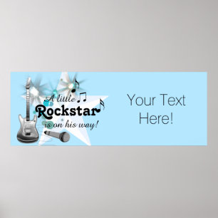 Rock Star Baby Shower Poster
