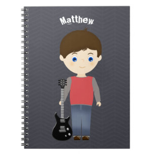 Rock Star Birthday Boy Spiral Notebook