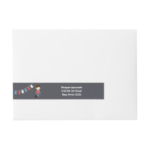 Rock Star Birthday Boy Wraparound Address Label