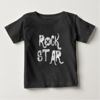 Rock Star black white skull text rocker metal