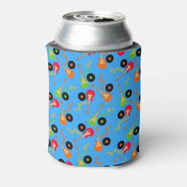 Rock Star Boy birthday party Can Cooler (Can Back)