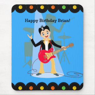 Rock Star Boy birthday party Mouse Pad
