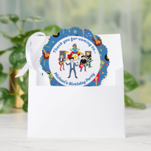 Rock Star Boys Band Birthday Party Tree Decoration Card