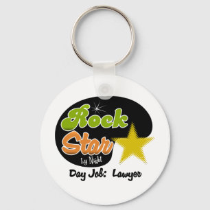 Rock Star By Night - Day Job Lawyer Key Ring