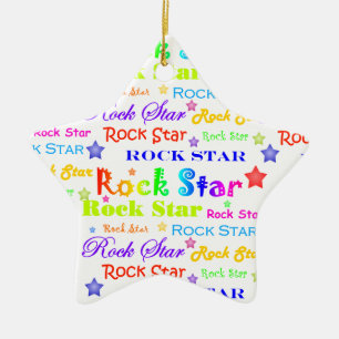 Rock Star Ceramic Tree Decoration