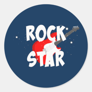 "Rock Star" Classic Round Sticker