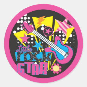Rock star classic round sticker