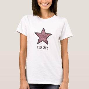 Rock Star Cool Rock Texture with Custom Text T-Shirt