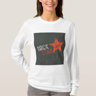 Rock Star Distressed Grunge Red Star T-Shirt