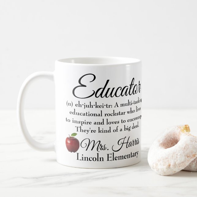 Rock Star Educator Coffee Mug (With Donut)