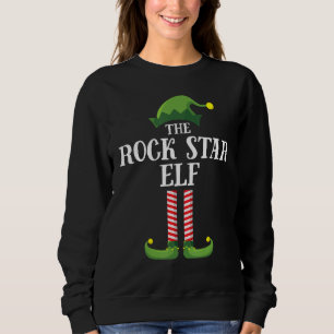 Rock Star Elf Matching Family Group Christmas Part Sweatshirt