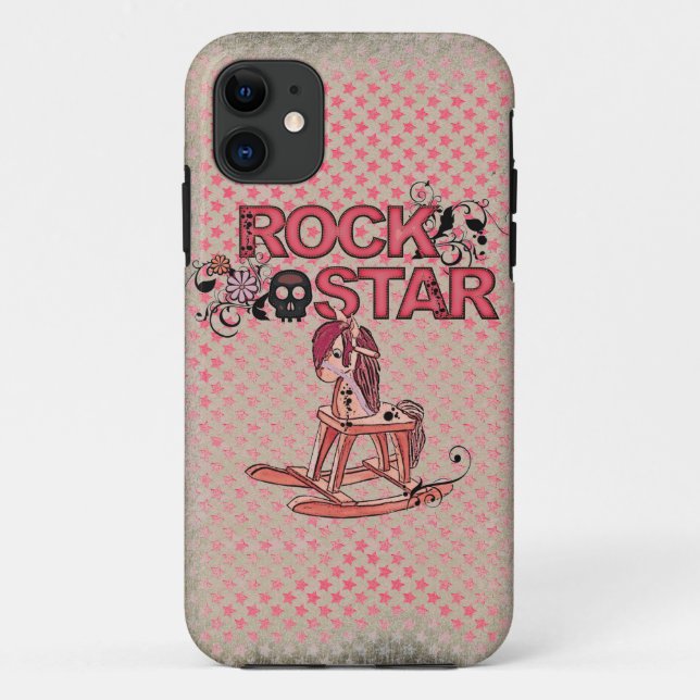 Rock star funny rocking horse iphone 5 case (Back)