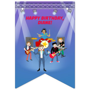Rock Star Girl Band Birthday Party Bunting