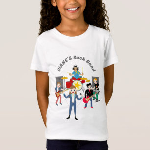 Rock Star Girl Band Birthday Party T-Shirt