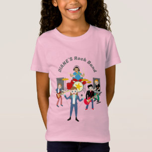 Rock Star Girl Band Birthday Party T-Shirt