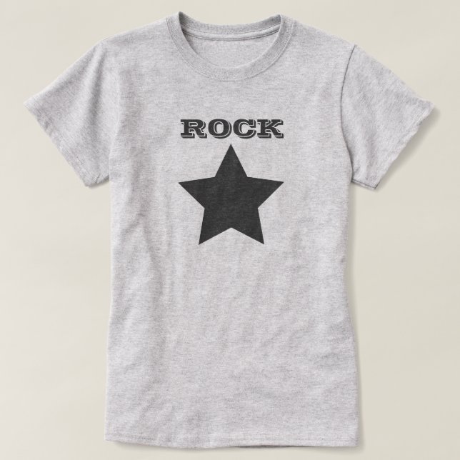 ROCK STAR | Grey Star Women's Basic T-Shirt (Design Front)