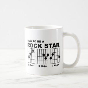 Rock Star Guitar Chord Funny Mug Humour