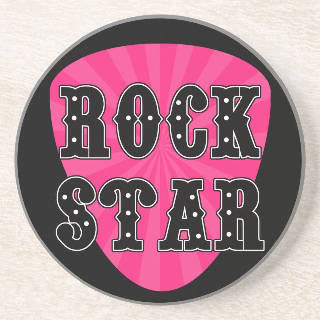 Rock Star Guitar Pick Coaster (Front)