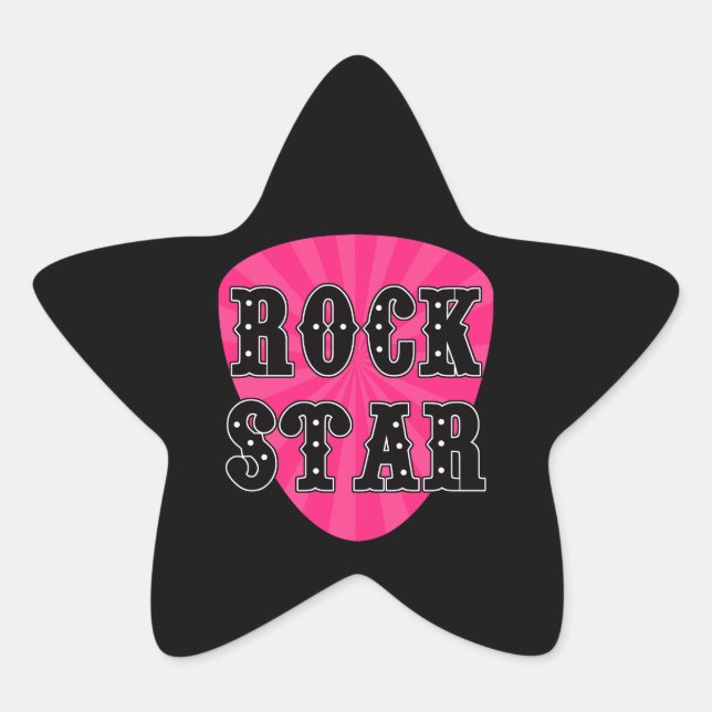 Rock Star Guitar Pick Sticker (Front)