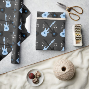 Rock Star Guitar Rock a Bye Wrapping Paper