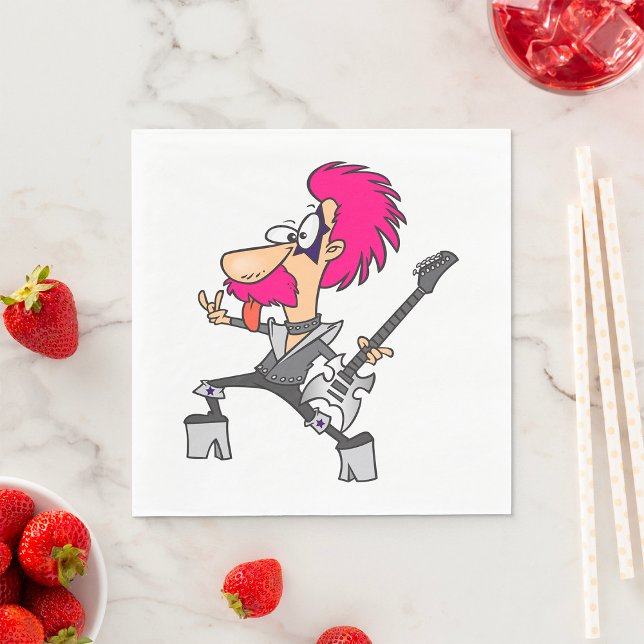 Rock Star Impersonator Rocker Musician Napkins (Creator Uploaded)