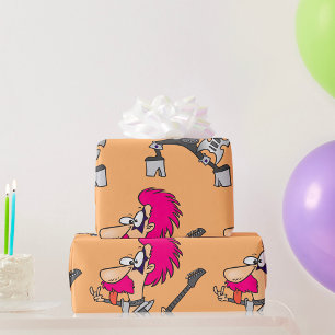 Rock Star Impersonator Rocker Wrapping Paper