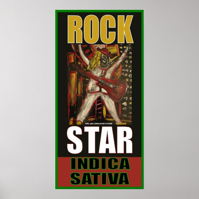 ROCK STAR INDICA SATIVA POSTER (Front)