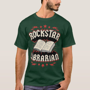 Rock Star Librarian Cute Funny Trendy Library Advo T-Shirt