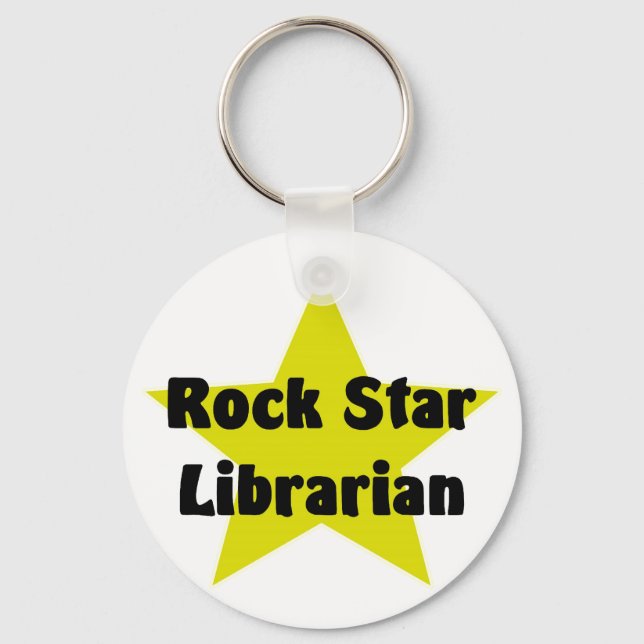 Rock Star Librarian Key Ring (Front)