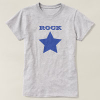 ROCK STAR | Navy Blue Star Women's Basic T-Shirt