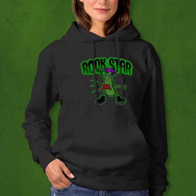 Rock Star Pickle - Funny Cartoon Hoodie (Creator Uploaded)