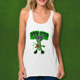 Rock Star Pickle - Funny Cartoon Singlet