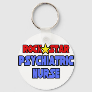 Rock Star Psychiatric Nurse Key Ring