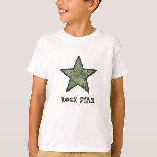 Rock Star Rock Texture with Custom Text T-Shirt