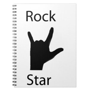 Rock star spiral notebook