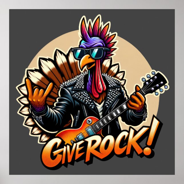 Rock Star Turkey Poster (Front)