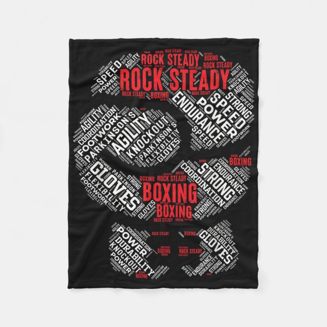 Rock Steady Boxing Glove Parkinsons  Fleece Blanket (Front)