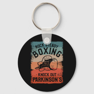 Rock Steady Boxing Knock Out Parkinson's Awareness Key Ring