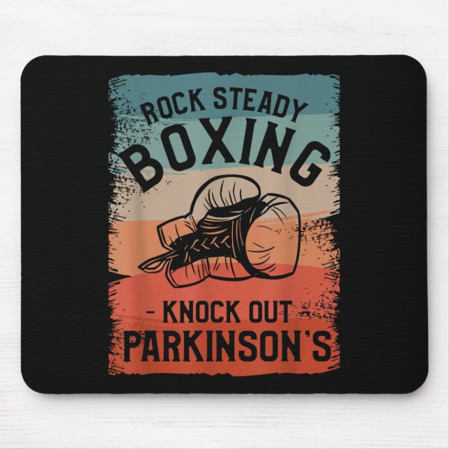 Rock Steady Boxing Knock Out Parkinsons Awareness  Mouse Pad (Front)
