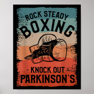 Rock Steady Boxing Knock Out Parkinsons Awareness  Poster