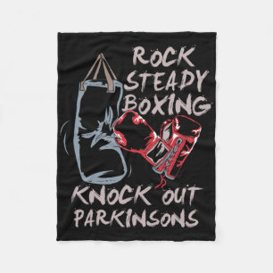Rock Steady Boxing Knock Out Parkinsons  Fleece Blanket