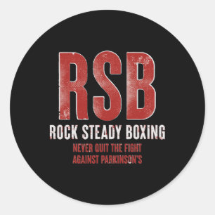 Rock Steady Boxing Rsb Fight Parkinson's Classic Round Sticker
