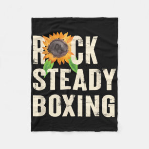 Rock Steady Boxing Sunflower Summer Edition Men Wo Fleece Blanket