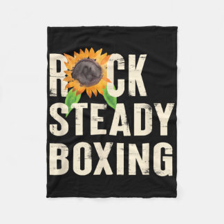 Rock Steady Boxing Sunflower Summer Edition Men Wo Fleece Blanket