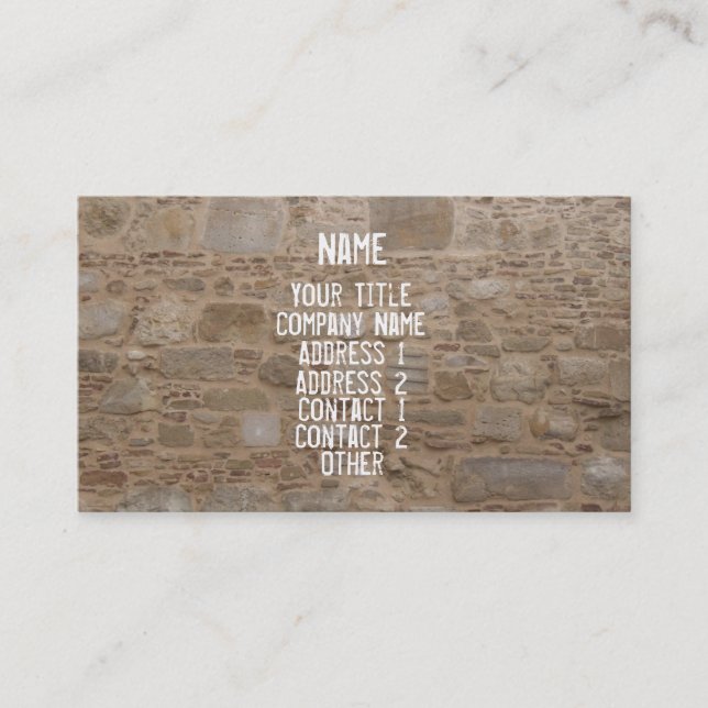 Rock & Stone Wall Business Card (Front)