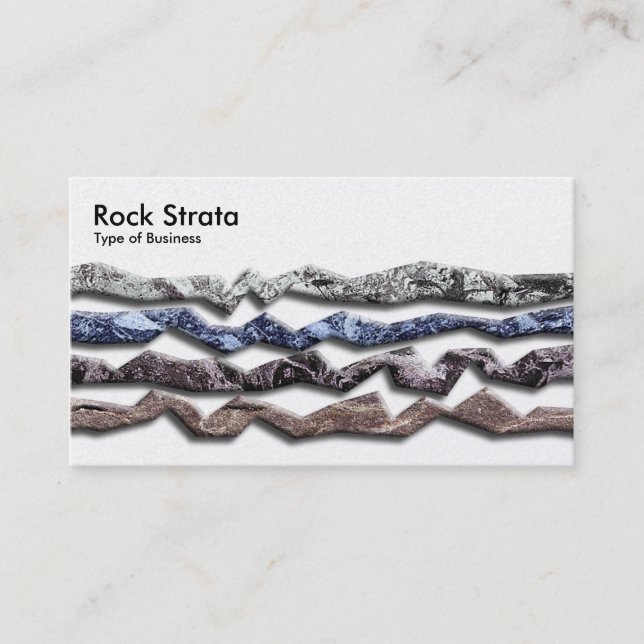 Rock Strata 03 - Pearl Business Card (Front)