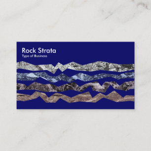 Rock Strata - Deep Navy Business Card