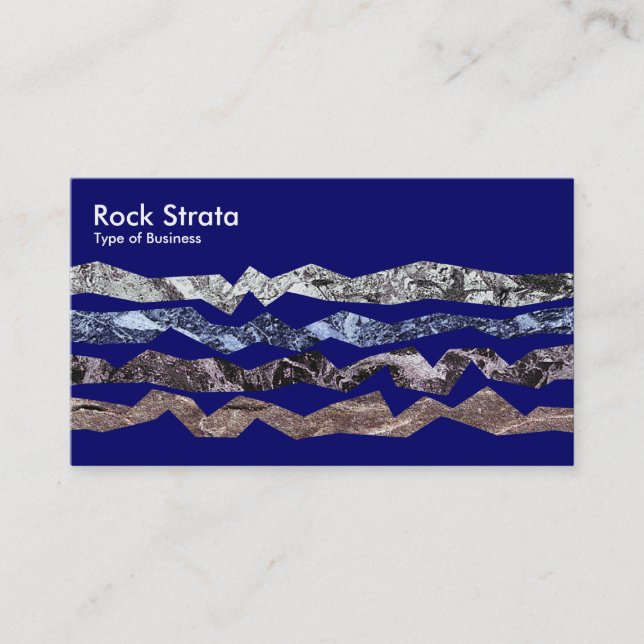 Rock Strata - Deep Navy Business Card (Front)