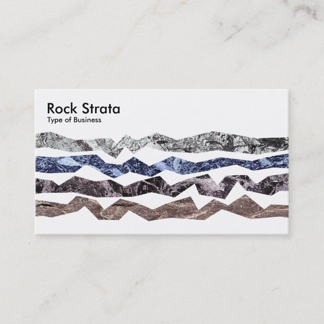 Rock Strata - White Business Card (Front)