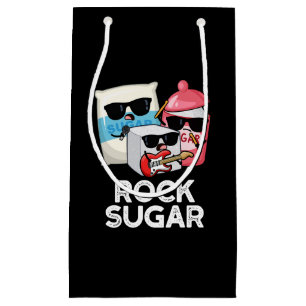 Rock Sugar Funny Food Pun Dark BG Small Gift Bag